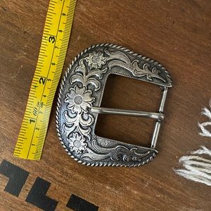 Western Silver Belt Buckle